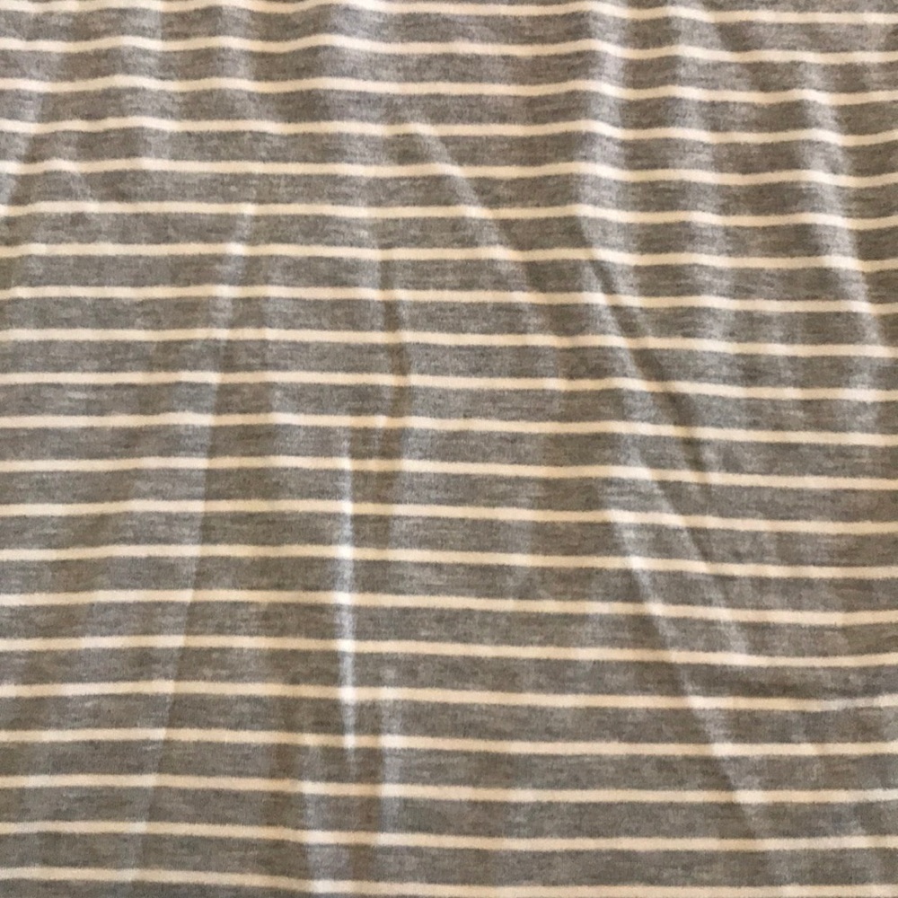 NWT Lou & Grey S Gray & White Striped Hoodie Dress - Picture 5 of 5